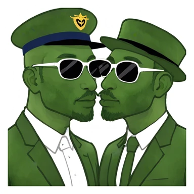 kanye and diddy kissing sticker