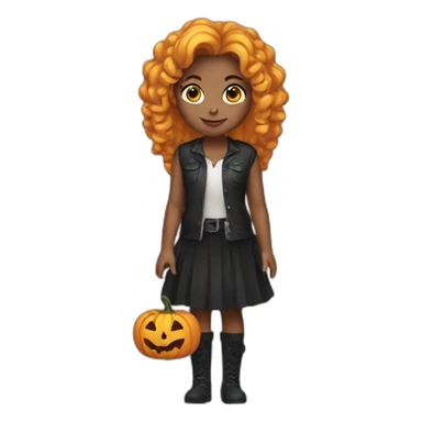 Halloween girl sticker