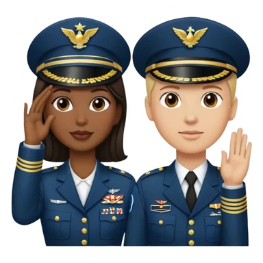 merge these two 🫡💂🏽‍♀️ saluting sticker