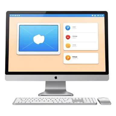 Create an emoji for UX/UI design. Show a monitor or tablet with a web interface mockup displayed on the screen. Use modern, professional colors. Do not include any emojis or smiley faces. Make the background transparent. sticker