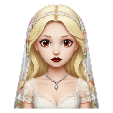blonde vampire bride sticker