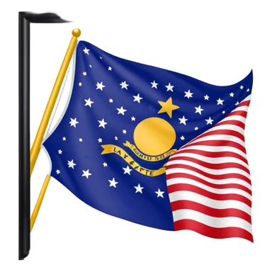 Lafayette, LA state flag sticker