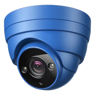 Dome cctv camera in blue sticker