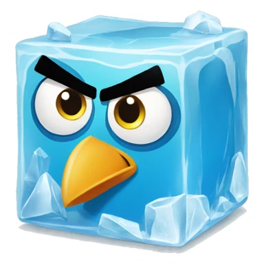 angry birds ice cube bird sticker