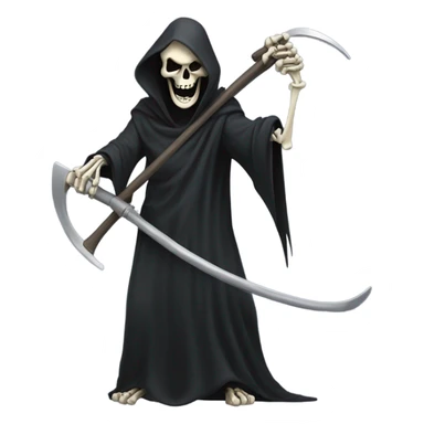 grim reaper laughing sticker