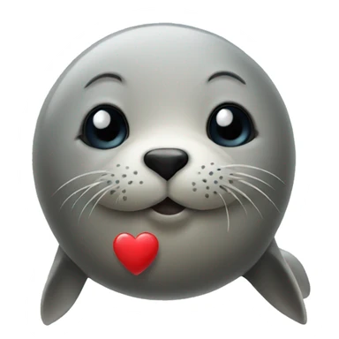 Seal with heart sticker