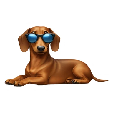 Dachshund wearing sunglasses  sticker