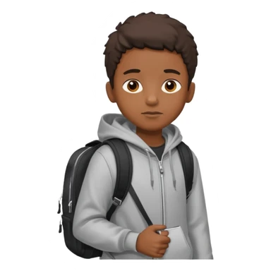 City Backpack Student black boy sticker