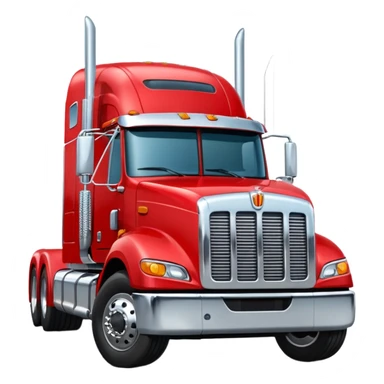 18 wheeler truck international facing me  sticker