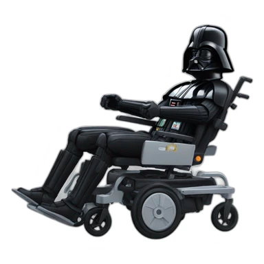 Darth Vader on an electric wheelchair sticker