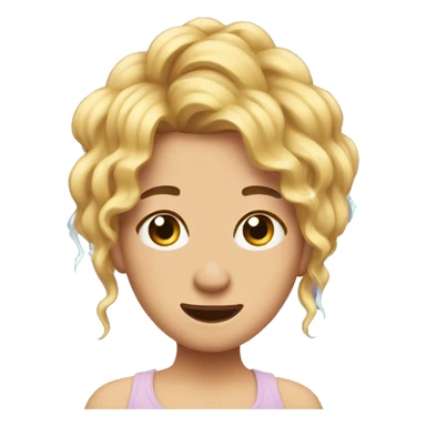 Hairflip with nails and tears  sticker