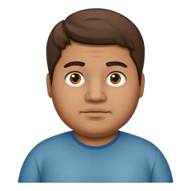 A Mexican guy chubby with textured brown hair sticker