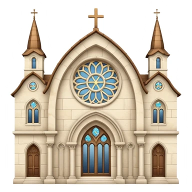 church in white-beige tones sticker