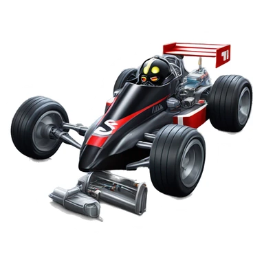 Radio controlled Open wheel Formula One style, Darth Vader’s race car, light saber headlights, exposed suspension  sticker