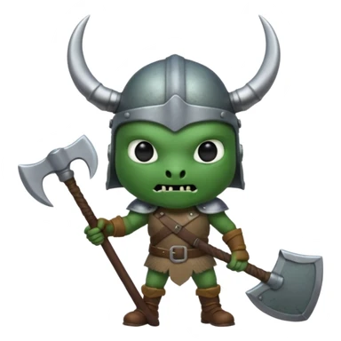 scary looking ant holding a viking axe and wearing a military helmet sticker