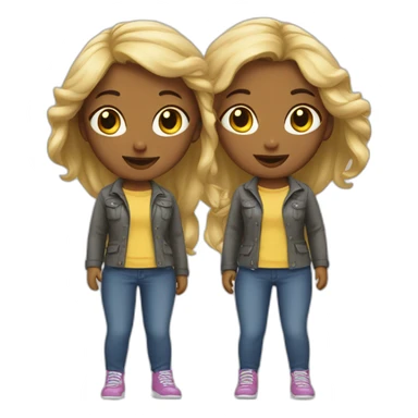 Deux amies filles  sticker