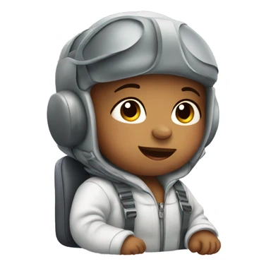 baby in airplane sticker