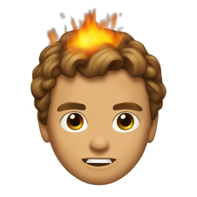 Anakin skywalker on fire sticker