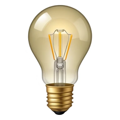Cinematic realistic khaki light bulb sticker