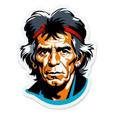 Keith richards sticker