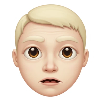 Ugly funny face sticker