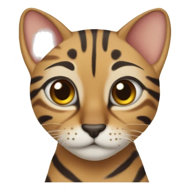 😍 reimagined as a Bengal cat ￼ sticker