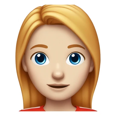 Pale skinned white girl With straight red hair and blue eyes. wearing a red Ferrari shirt and rolling her eyes sticker