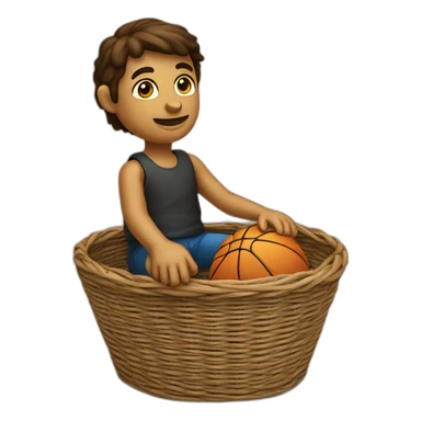 jordan assis sur un panier sticker