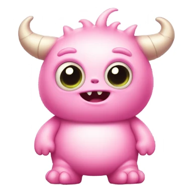 kind funny pink baby monster sticker