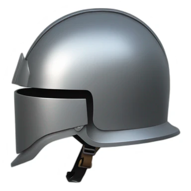 Metal helmet from side view with milling path sticker