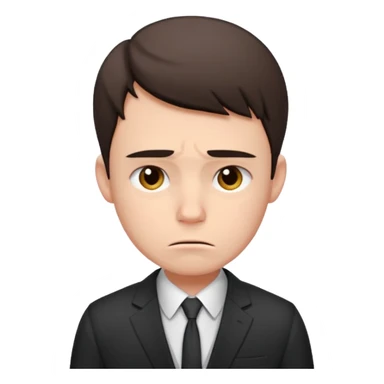 a liittle tired and frustrated entepreneur (only his face). with suit and only a little bit emotional face. young entepreneurs with various suits, but in classic colours. various hair. one person per one emoji. give me a few options  sticker