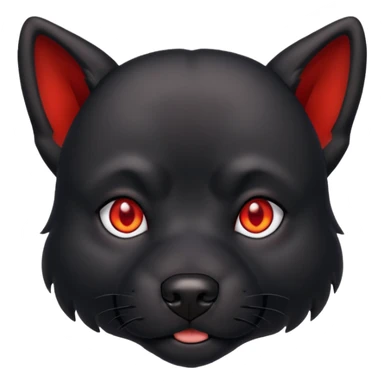 red eyed black dog  sticker