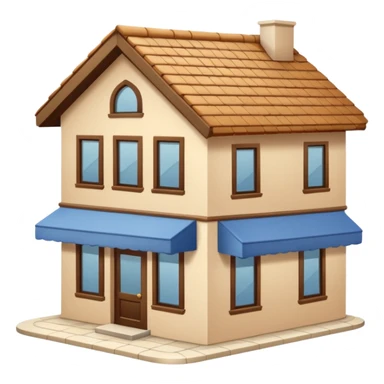 Beige bookshop building  sticker