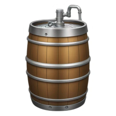 beer keg with tap on top sticker