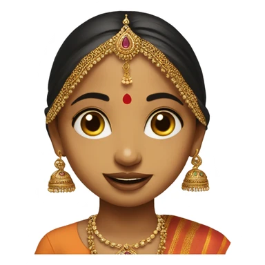 Petite Gujarati Girl with Jhumka sticker