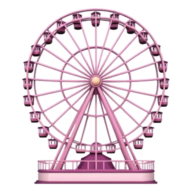 mix light pink dark pink and white girly theme park Ferris wheel sticker