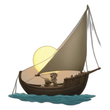 Charon sailing Acheron sticker