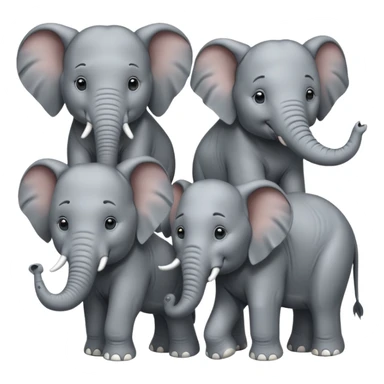 elephant  family  sticker