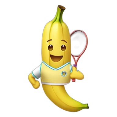 kawaii  banana in tennis uniform sticker