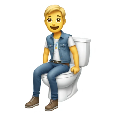 Skibidi toilet with jeans sticker