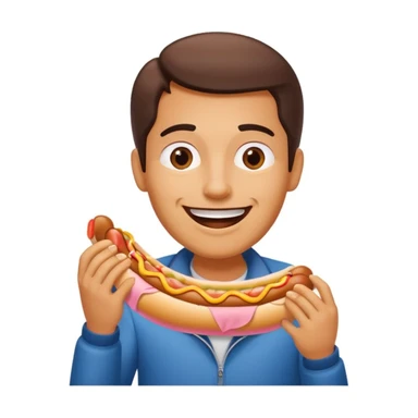 Mexican eating hot dog sticker