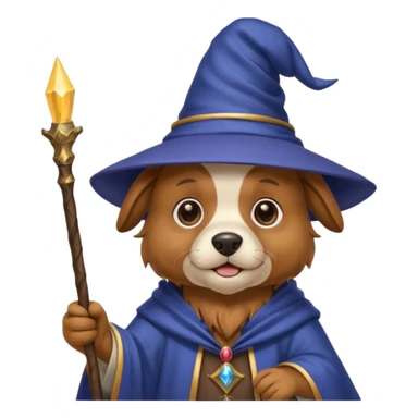 Dog wizard sticker