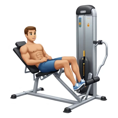 guy leg-extension machine sticker