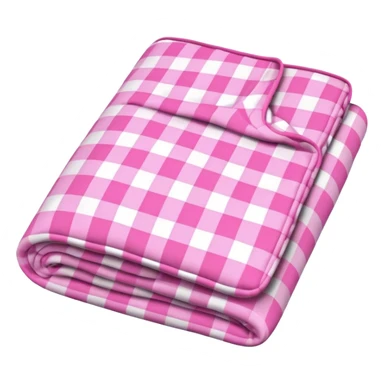 Pink folded plaid blanket sticker