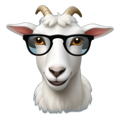 Un goat avec des lunettes de soleil noire  sticker