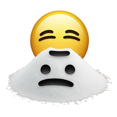 happy emoji with a pile of salt sticker