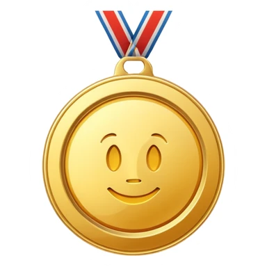 JUST THE CIRCLE  golden medal with a glossy finish, featuring a central CLEAN SPACE sticker