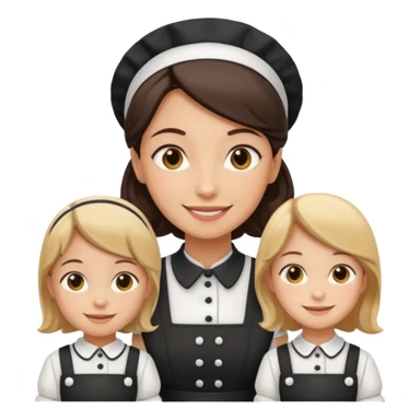 maid with kids sticker