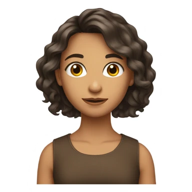 brune avec les cheveux long et la peau halé sticker