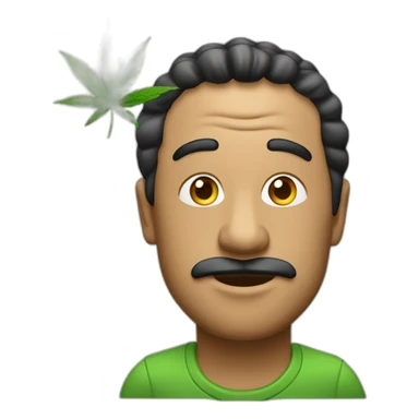 Mann mit Mikrofon -ganja sticker